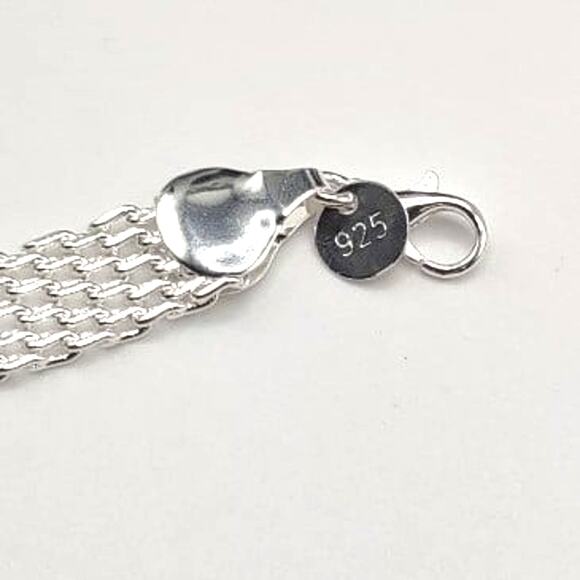 Bracelet, helm weave chainmail silver – Paint It Pretty 925 Silver Plated Bracelet Chainmail Weave Valentine\'s Birthday Gift New!!